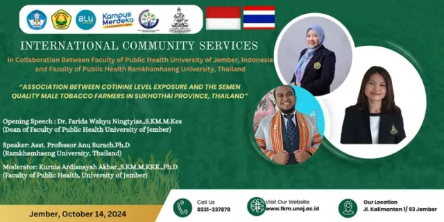 International Community Service: Association Between Cotinine Level Exposure and The Semen Quality Male Tobacco Farmers In Sukhothai Province, Thailand