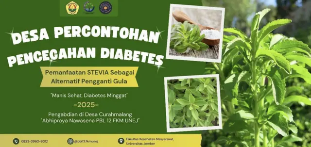 Mahasiswa FKM UNEJ Inisiasi Desa Curahmalang Jadi Percontohan Anti Diabetes Mellitus Melalui Program “Manis Sehat, Diabetes Minggat”