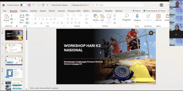 Peringati Hari K3 Nasional, FKM Unej Gelar Workshop K3