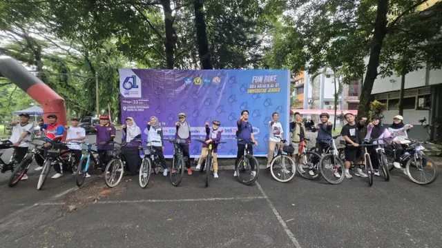 FKM UNEJ “Gowes” Penuh Semangat, Sukseskan Fun Bike Dies Natalis ke-61 UNEJ