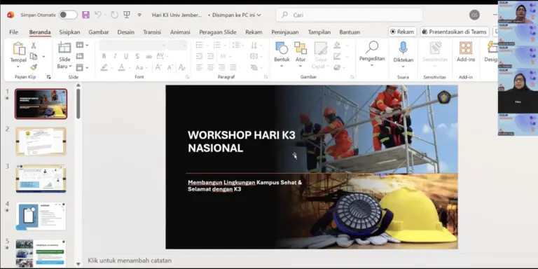 Peringati Hari K3 Nasional, FKM Unej Gelar Workshop K3