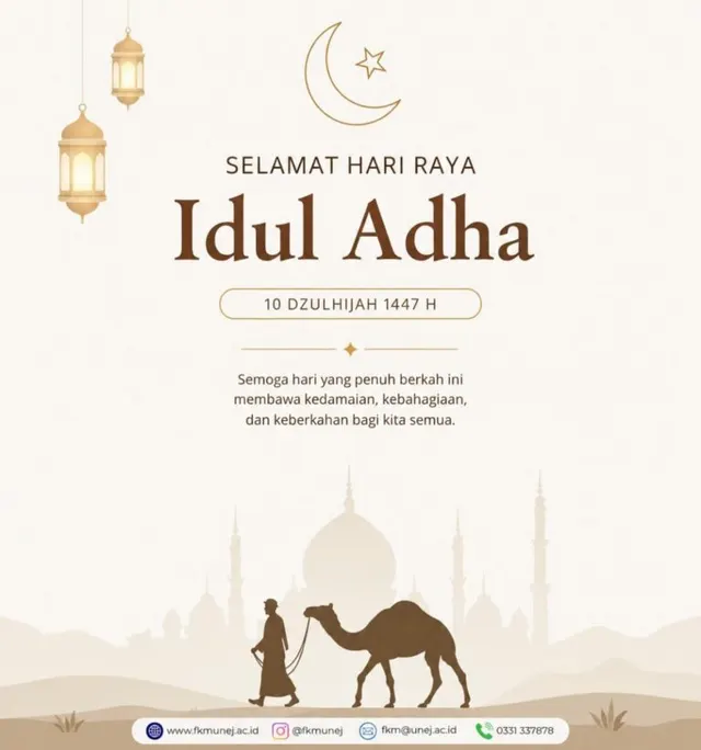 Idul Adha 1447 H: FKM UNEJ Ajak Teladani Semangat Pengorbanan dan Jaga Kesehatan