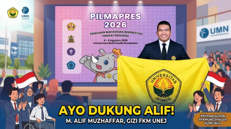 Representasi Inklusif FKM UNEJ: M. Alif Muzhaffar Siap Berlaga di Pilmapres Tingkat Nasional 2026