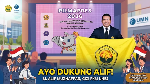 Representasi Inklusif FKM UNEJ: M. Alif Muzhaffar Siap Berlaga di Pilmapres Tingkat Nasional 2026