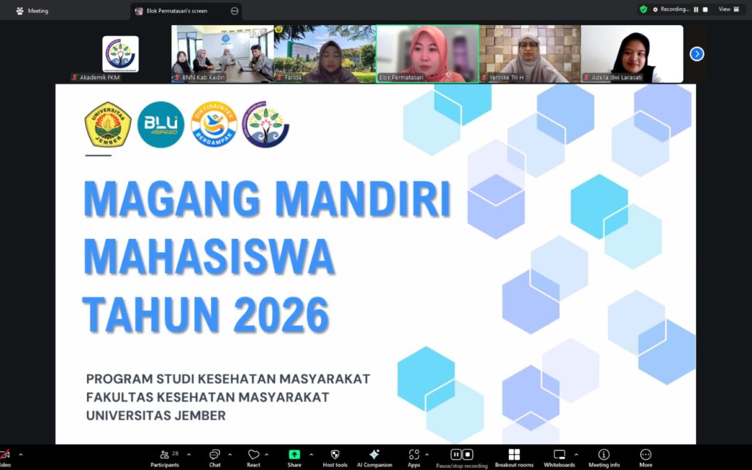 Perkuat Keterampilan Mahasiswa, FKM UNEJ Lepas Peserta Magang Mandiri Januari 2026