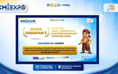 Inovasi Krayon ‘Crayona’ Bawa Tim FKM UNEJ Raih Juara Harapan 3 P2MW 2026 di KMI Expo XVII